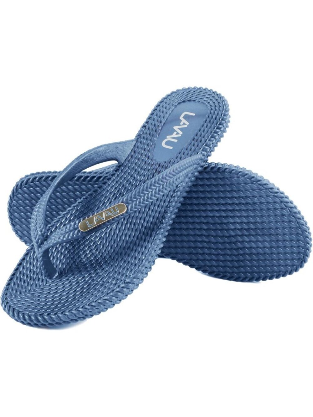 Women's Navy Waterproof Non Slip Flat Thong Sandals For Shower Beach and Pool